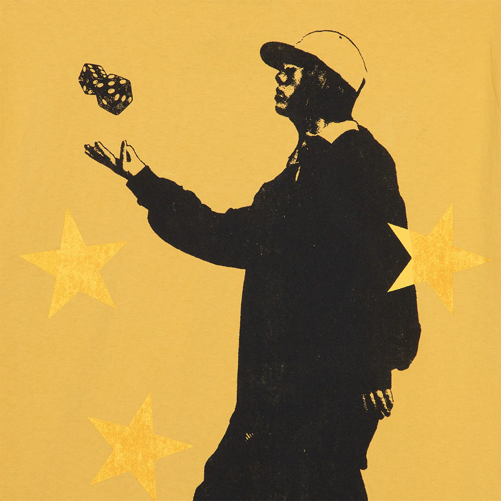 Billie Dice Toss Gold T-Shirt - Image 3