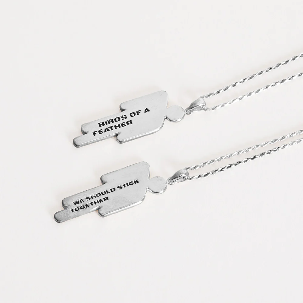 BLOHSH SILVER FRIENDSHIP NECKLACE 2 PACK - Image 4