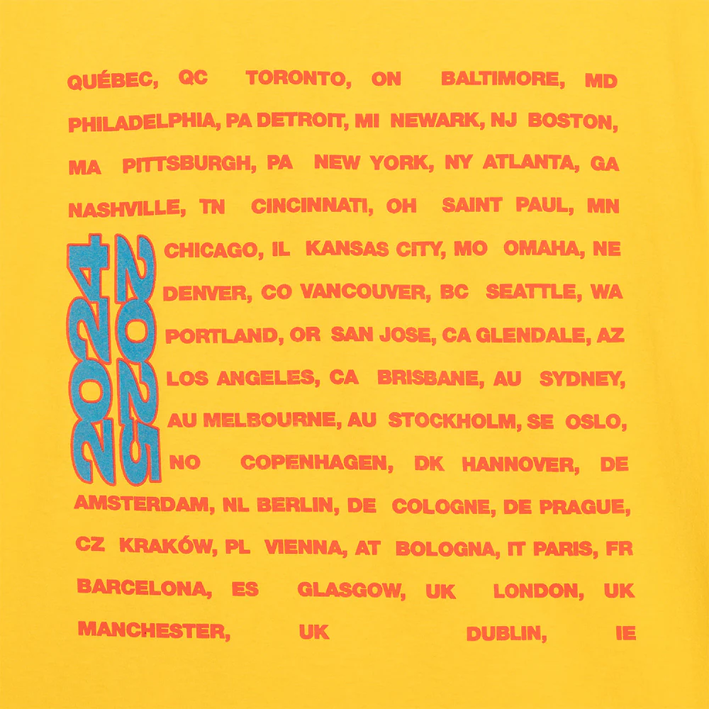 Color Burst HIT ME HARD AND SOFT: THE TOUR Gold T-Shirt - Image 4