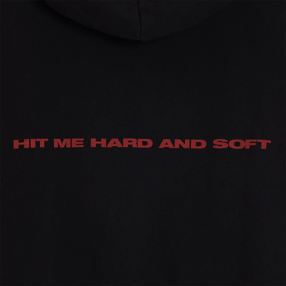 HIT ME HARD AND SOFT Black Cover Pullover Hoodie - Image 4